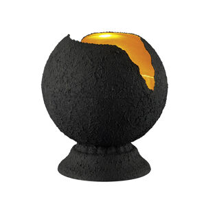Vintage sférická stolová lampa čierna so zlatom - Eva