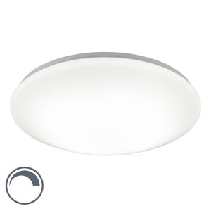 Moderné okrúhle stropné svietidlo biele 45cm vrátane LED so stmievaním - prevádzač