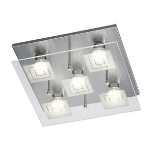 Moderné hranaté stropné svietidlo nikel matné vrátane LED - Mulino