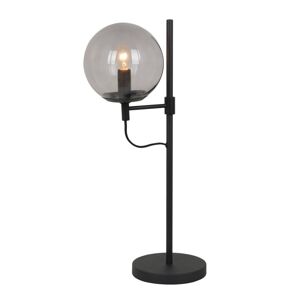 Lucande Sotiana stolová lampa, sklená guľa, čierna
