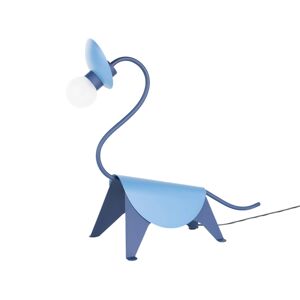 Stolná lampa Lucande Idalina, Dino, modrá, oceľ, 44 cm