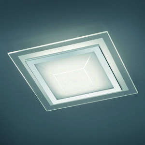 Moderné hranaté stropné svietidlo chróm vrátane LED - pyramída