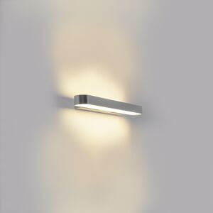 Moderné elegantné nástenné svietidlo strieborné 52,5 cm vrátane LED - Tubox