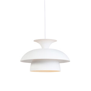 Moderná okrúhla závesná lampa biela 3-vrstvová - Titus