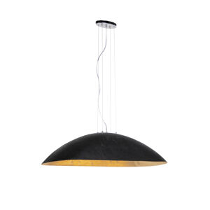 Priemyselná závesná lampa čierna so zlatom 115 cm - Magna