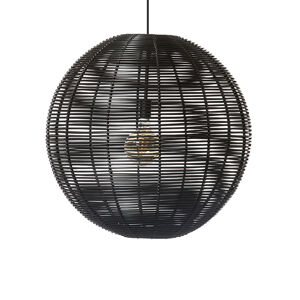 Dizajnová okrúhla závesná lampa čierna 70cm - ruleta