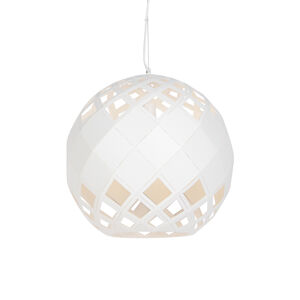 Závesná lampa v štýle Art Deco biela - turmalín