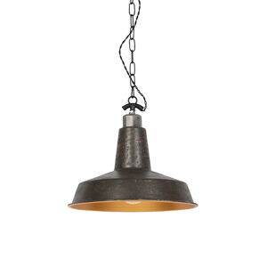 Priemyselná okrúhla závesná lampa farby hrdze - Manhattan