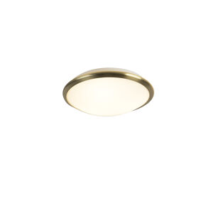 Moderné okrúhle stropné svietidlo zlaté so sklom vrátane LED - Pippin