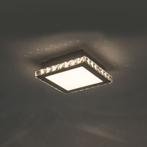 Moderné hranaté stropné svietidlo chróm vrátane LED - Chloe