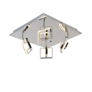 Dizajnové stropné svietidlo chróm vrátane LED 4-žiarovky - Smack