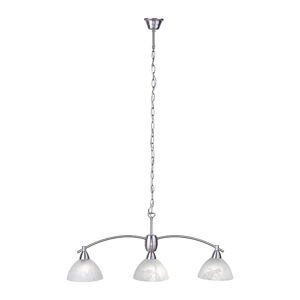 Moderná závesná lampa z ocele s 3 pohármi na mlieko - Jullian