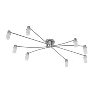 Moderné stropné svietidlo oceľové 8-žiarovkové - Centi