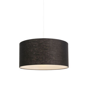 Moderná závesná lampa biela s čiernym tienidlom 50 cm - Combi 1