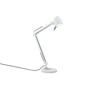 Moderná stolová lampa z ocele s bielou farbou vrátane LED - Marie
