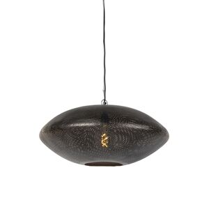 Žiarivá závesná lampa 60cm čierna so zlatom