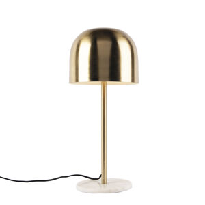 Stolná lampa Art Deco zlatá s mramorovou základňou - Siréna
