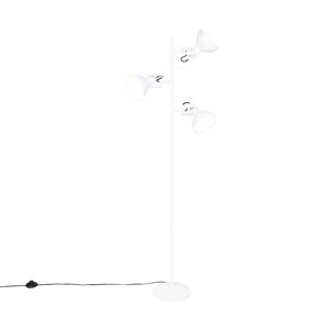 Priemyselná stojaca lampa biela 3-svetlá - Tommy
