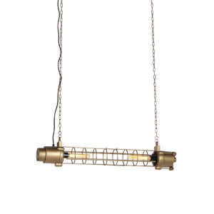 Priemyselná závesná lampa starožitné zlato - Fuze