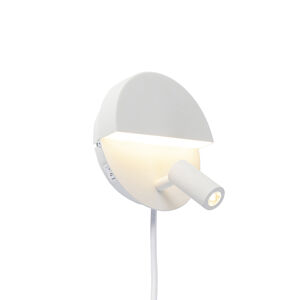 Dizajnové nástenné svietidlo biele vrátane LED - Marion