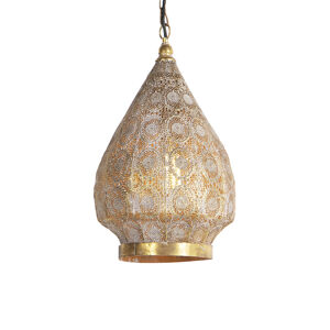 Orientálna závesná lampa zlatá 28 cm - Mauglí
