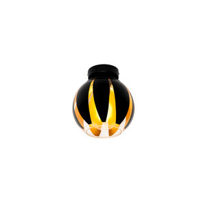 Dizajnové stropné svietidlo čierne so zlatom - Melone