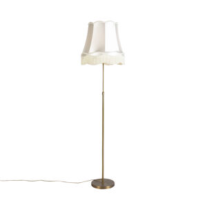 Stojaca lampa bronzová s tienidlom Granny krémová 45 cm nastaviteľná - Parte