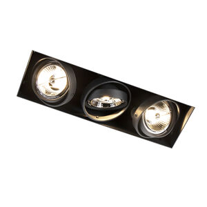 Zapustené bodové čierne, otočné a sklopné 3-svetlé žiarovky - Oneon 3