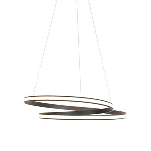 Moderné závesné svietidlo čierne 74 cm vrátane LED - Rowan