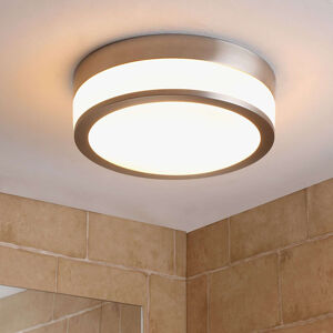 Klasické okrúhle stropné svietidlo strieborné vrátane vymeniteľnej LED diódy - Flavi