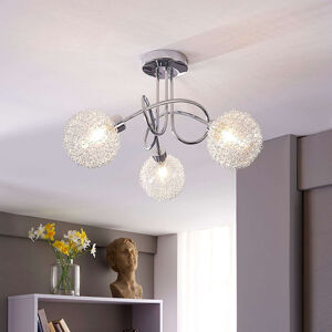 Dizajnové stropné svietidlo chróm 40 cm 3-svetlo - Ticino