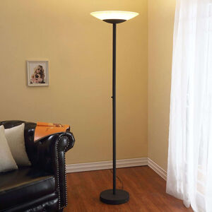 Klasická stojaca lampa antracitová vrátane LED a stmievača - Ragna