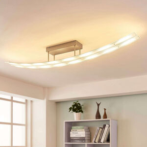 Moderné podlhovasté stropné svietidlo oceľové vrátane LED a stmievača - Jarda