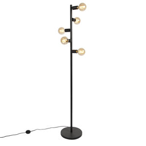 Škandinávska stojaca lampa, čierna, 5 žiaroviek - Facil Tube