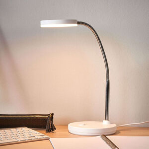 Elegantná stolová lampa biela vrátane LED - Milow