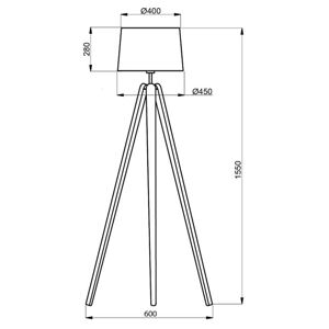 Aluminor Aluminor Essence trojnohá stojaca lampa, čierna