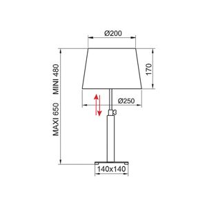 Aluminor Aluminor Quatro Up stolná lampa sivý dub/chróm