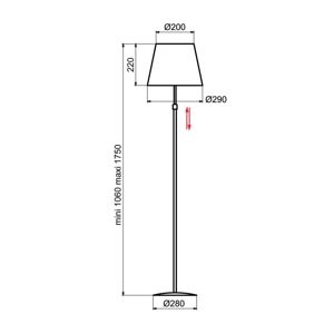 Aluminor Aluminor Store stojaca lampa, biela/biela