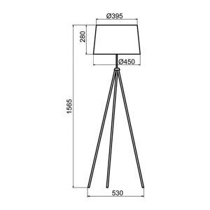 Aluminor Tropic stojaca lampa chróm, kábel červená