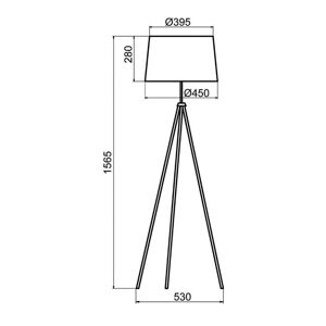 Aluminor Aluminor Tropic stojaca lampa biela, kábel červená