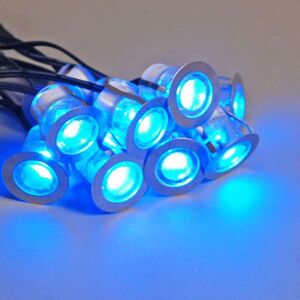 Komo LED inštalačná sada 10 kusov IP65 modrá