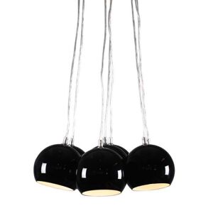 Závesná lampa Gule 7 čierna