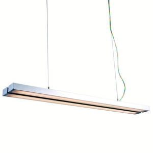 Závesné svietidlo Tube Q Double strieborné 2 x 28W