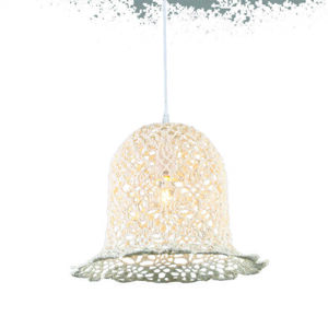 Závesná lampa Háčkovaná 1 biela