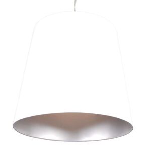 Závesná lampa Tienidlo biele strieborné