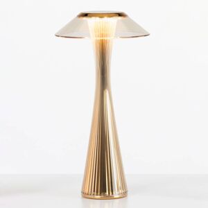 Kartell Space dizajnérska stolná LED lampa, zlatá