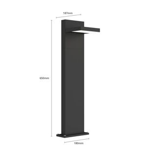 Lucande LED stĺpikové svetlo Silvan, 65 cm, antracitová farba, kov