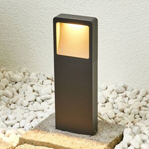 Lucande LED podstavná lampa Leya, 35 cm, antracitová, kov, IP54