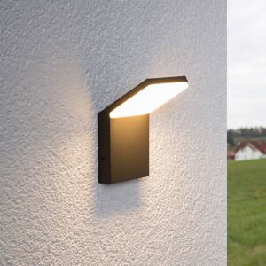 Lucande LED vonkajšie nástenné svietidlo Nevio, 17 cm, antracit, hliník
